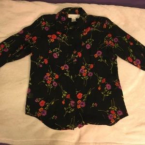 Sheer Long Sleeve Blouse Jones NY Sport